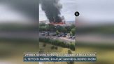 Viterbo, grande incendio all'Università della Tuscia