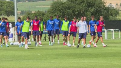 Inter in campo per l'allenamento