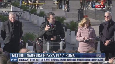 Breaking News delle 14.00 | Meloni inaugura Piazza Pia a Roma