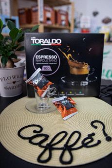 Caffè Toraldo compatibile con: Nespresso, A modo mio, Dolce Gusto. Toraldo anche in cialde.