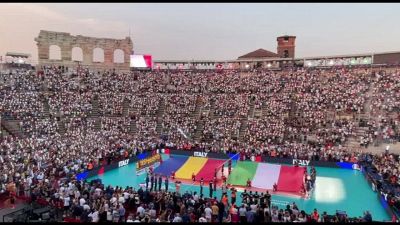 Spettacolo Italvolley all'Arena di Verona, azzurre battono Romania