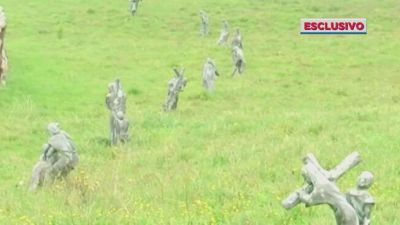 Trevignano, le statue della Via Crucis al campo
