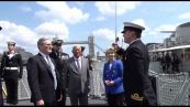 Ue-Gb, Starmer, Von der Leyen e Costa sulla fregata HMS Sutherland