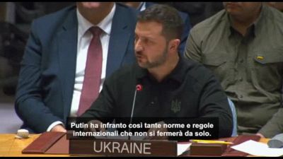 Zelensky all'Onu: "La Russia può solo essere costretta alla pace"