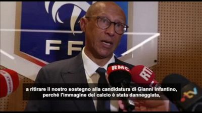 La Federcalcio francese "scarica" Infantino, no al sostegno in FIFA