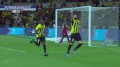 Benzema e Aouar in gol