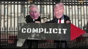 Protesta davanti a Buckingham Palace contro la visita del re da Trump