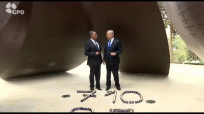 7 ottobre, Netanyahu al memoriale delle vittime a Gerusalemme
