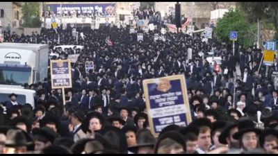 Ebrei ultraortodossi manifestano la coscrizione nell'esercito