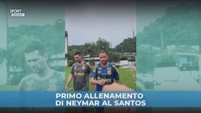 Primo allenamento di Neymar al Santos