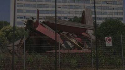 Crolla il "Goal", monumento simbolo dei Mondiali '90