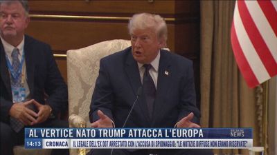 Breaking News delle 14.00 | Al Vertice Nato Trump attacca l'Europa