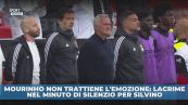 José Mourinho in lacrime nel minuto di silenzio per Silvino