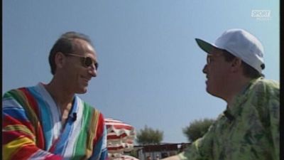 Graziani in accappatoio, Mosca in costume: l'intervista al mare