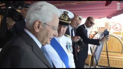 Mattarella sulla Vespucci per la festa della Marina Militare