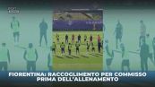 Commisso: il raccoglimento della Fiorentina in allenamento