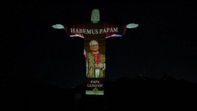 Il Cristo Redentore di Rio de Janeiro rende omaggio a Leone XIV