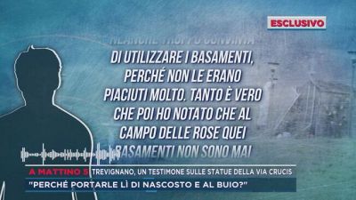 Trevignano, un testimone sulle statue della Via Crucis