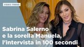 Sabrina Salerno e la sorella Manuela, l'intervista in 100 secondi