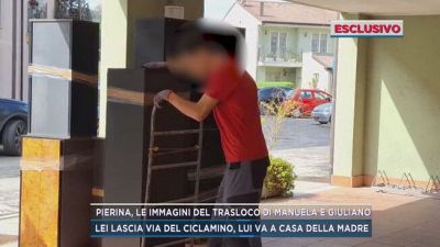 Pierina, le immagini del trasloco di Manuela e Giuliano