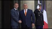 Vikton Orban da Macron all'Eliseo