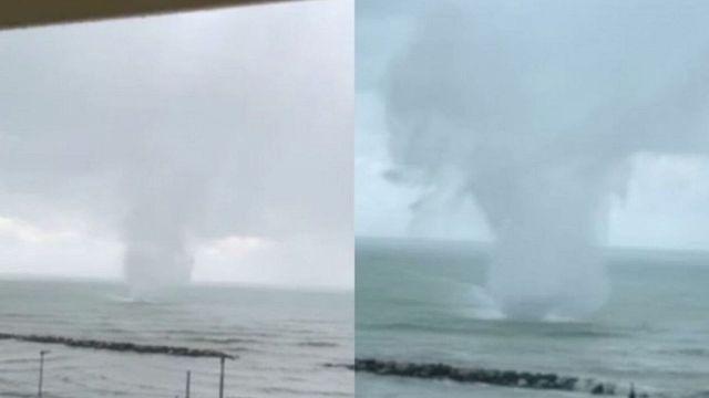 Tromba d'aria ad Ancona: il video del mare è spettacolare ... Tromba d'aria ad Ancona: il video del mare è spettacolare ...