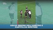Arbitro creativo… partita da rigiocare