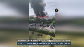 Viterbo, grande incendio all'Università della Tuscia