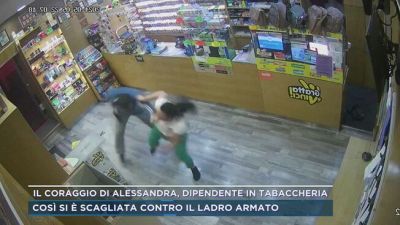 Il coraggio di Alessandra, dipendente in tabaccheria