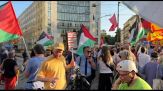 Protesta pacifica davanti al consolato americano a Milano