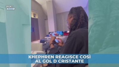 Khephren Thuram reagisce così al gol di Cristante