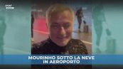 Mourinho vince e si diverte sotto la tempesta di neve in Turchia