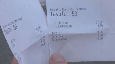 Roma, conto di 35,11 euro in un bar di Piazza del Popolo
