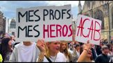 In migliaia manifestano a Bruxelles contro violenze polizia a studenti