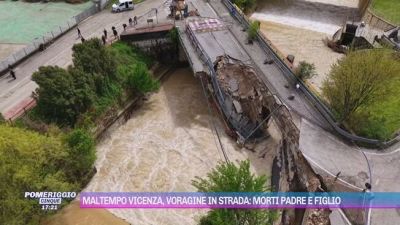 Maltempo Vicenza, voragine in strada: morti padre e figlio
