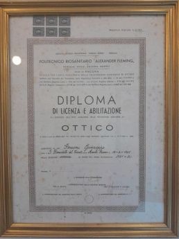 diploma ottico giuseppe ferroni