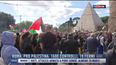 Breaking News delle 16.00 | Roma, pro Palestina: 1600 controlli, 19 fermi