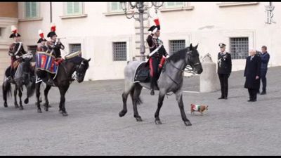 Mattarella allo spettacolare cambio della guardia dei corazzieri