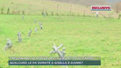 Trevignano, le statue della Via Crucis al campo