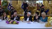 Al Quirinale l'esibizione dei Royal Pipers per Carlo e Camilla