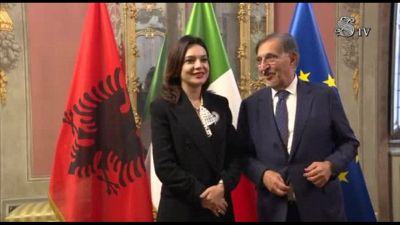 Senato, La Russa riceve la presidente del Parlamento d'Albania