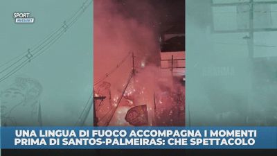 Lingua di fuoco prima di Santos-Palmeiras