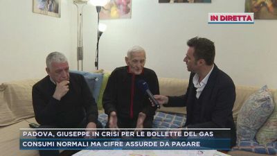 Padova, Giuseppe in crisi per le bollette del gas