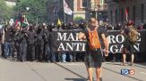 Scontri al corteo degli antagonisti