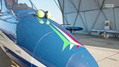 Frecce Tricolori, il volo sulla Ferrari 499P