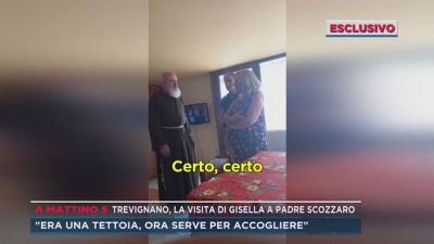 Trevignano, la visita di Gisella a Padre Scozzaro