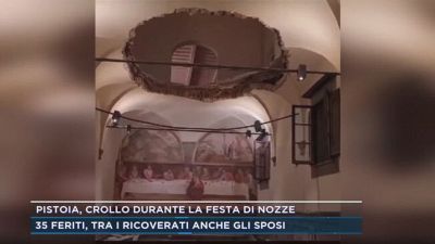 Pistoia, crollo durante la festa di nozze