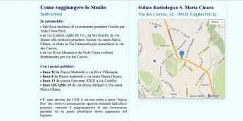 Studio radiologico Santa Maria Chiara-indicazioni
