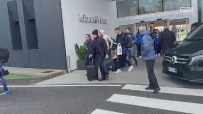 Inter, rientro in Italia a testa bassa dopo la sconfitta