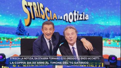 Striscia La Notizia, da stasera tornano Ezio Greggio ed Enzo Iacchetti